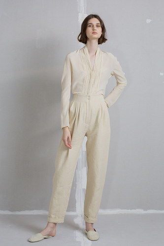 vendy休闲单排扣长袖桑蚕丝