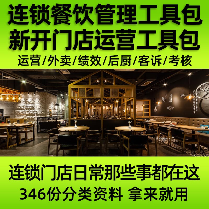 餐饮开店连锁企业门店绩效考核