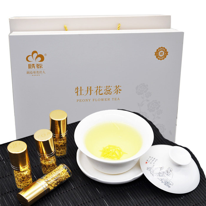 山东菏泽特产麟源牡丹雄花蕊茶 牡丹花蕊茶年货商务礼盒团购礼品
