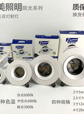 顿美cob射灯嵌入式天花灯20w大功率孔灯洞灯5cm迷你酒柜灯LED筒灯
