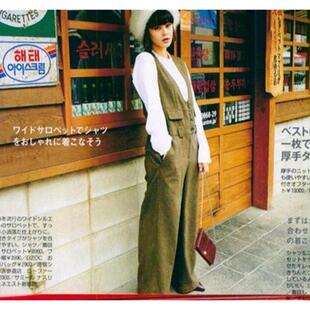 日单女装秋款VIVI杂志推荐款粗花呢面料休闲连体裤