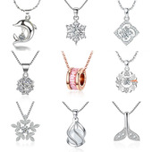 S925银爱心吊坠女士简约森系网红项坠防过敏不掉色短款 锁骨项链子