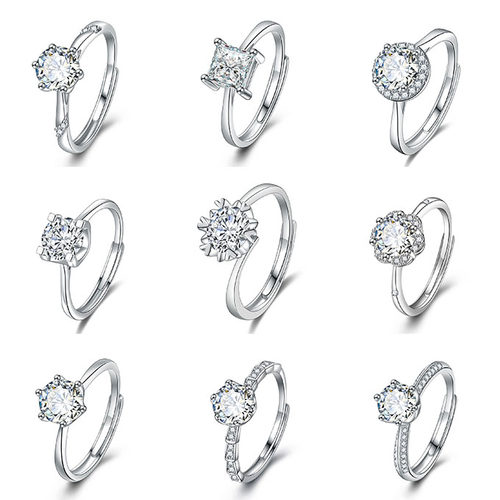 S925银戒指女简约网红气质指环