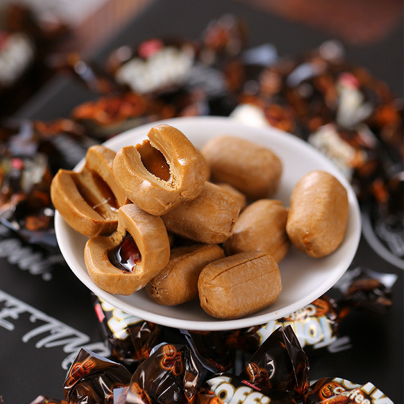 进口土耳其咖啡夹心糖滴滴香奶油糖果喜糖婚庆年货休闲奶糖零食品