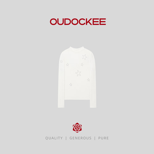 OUDOCKEE 鸥鸥【棉】星星上衣长袖百搭休闲简约 SBCE2590T