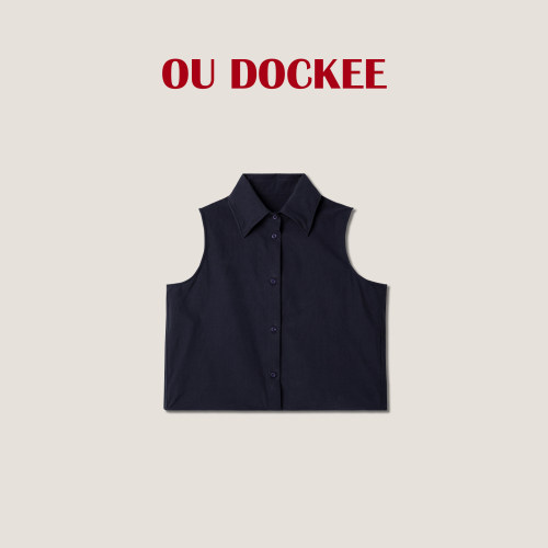 OUDOCKEE【100棉】云朵 纯棉T恤上衣纯色无袖款 T2502T227T