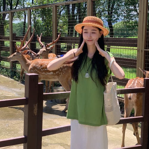 鸥鸥克莱赛尔亚麻U领无袖上衣