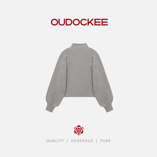 OUDOCKEE【米其林】高领外穿宽松显瘦慵懒风毛衣 MACAB909T