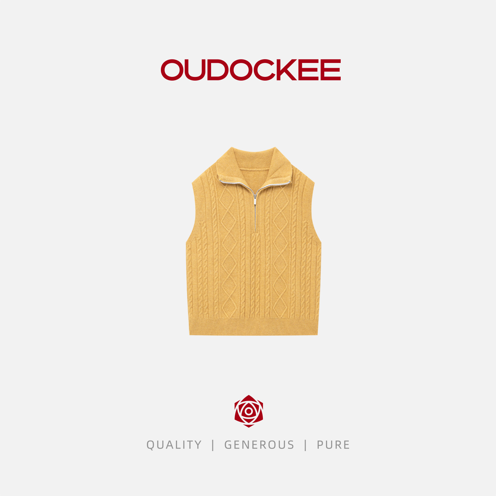 OUDOCKEE 鸥鸥【南瓜】马甲毛衫搭配舒适百搭穿搭 99871