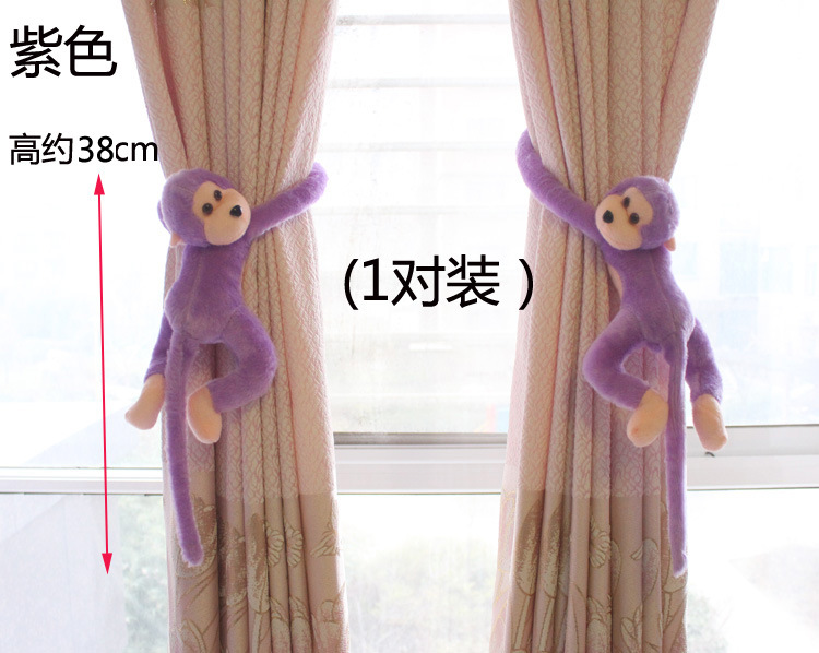 卡通可爱绑带公仔绑带窗帘扣（一对装）包邮儿童小猴子装饰绑绳