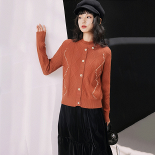 专柜499元 折扣2025年冬季 商场品牌女装 再生纤维针织衫 H系列