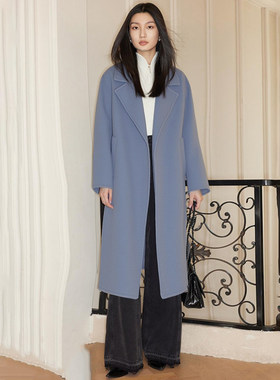 【魔系列】女装折扣2025年冬季68%绵羊毛中长款双面呢大衣外套