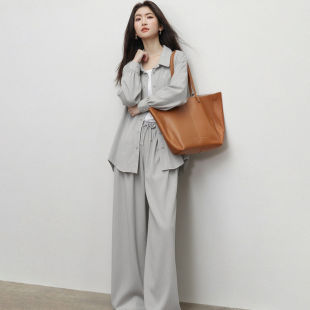 【梵系列】新款女装折扣2026年夏季880元衬衫+吊带+休闲裤三件套
