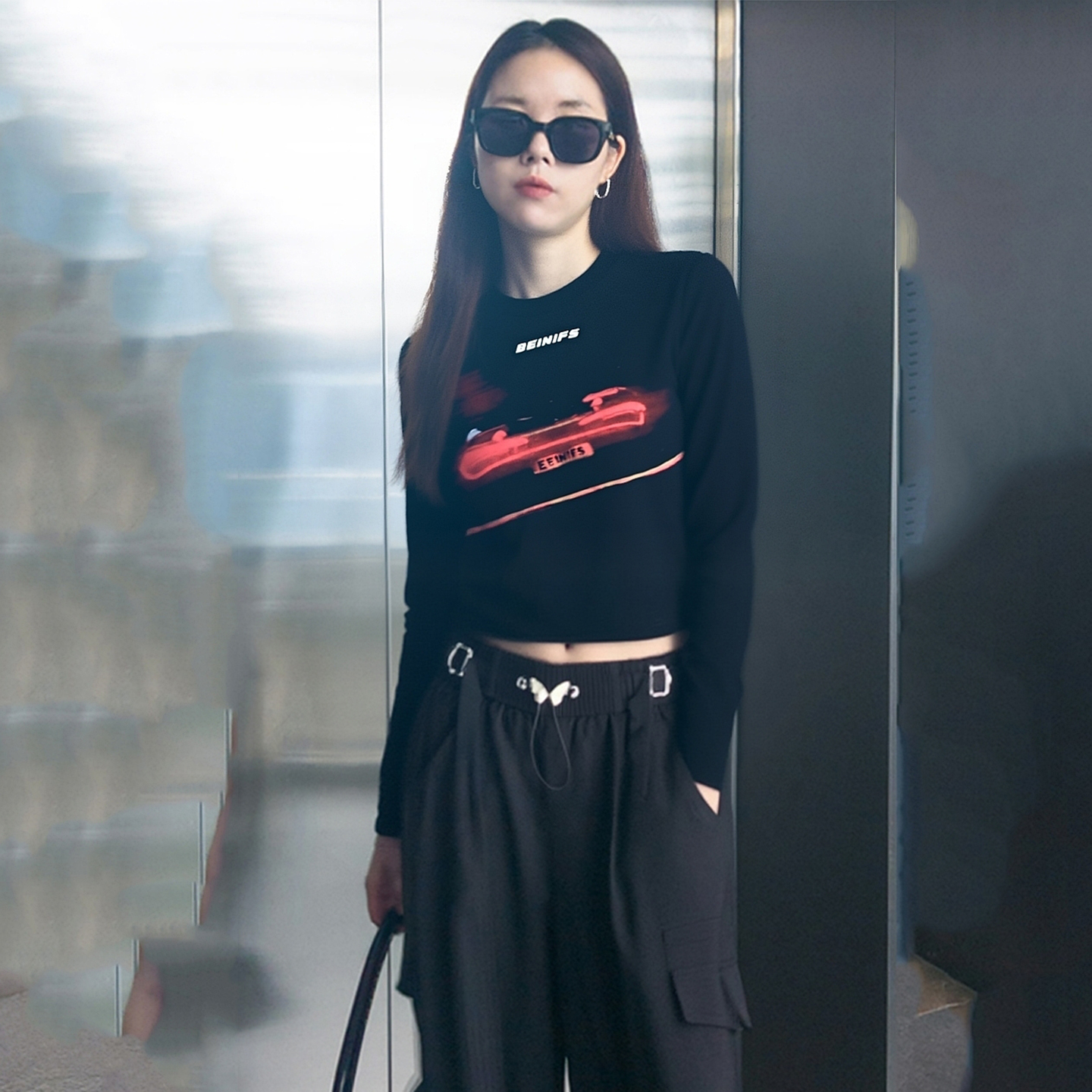 N系列专柜369元休闲短款磨毛T恤