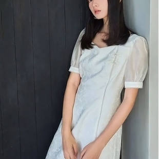 【伊系列】专柜559新中式盘扣连衣裙2026年夏季品牌折扣女装新款