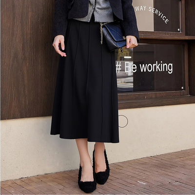 【觅系列】商场品牌女装折扣2025年冬季专柜369元A字裙厚实半身裙