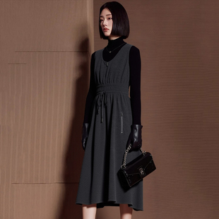 36%再生纤维46%羊毛呢连衣裙 商场品牌女折扣25冬1399元 祖系列