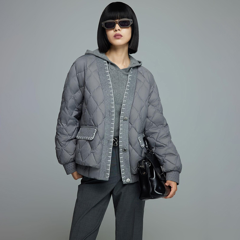 滨系列专业羽绒服90绒拼接