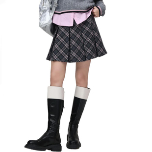 【魔系列】商场品牌女装折扣2025年冬季专柜学院风毛呢半身短裙