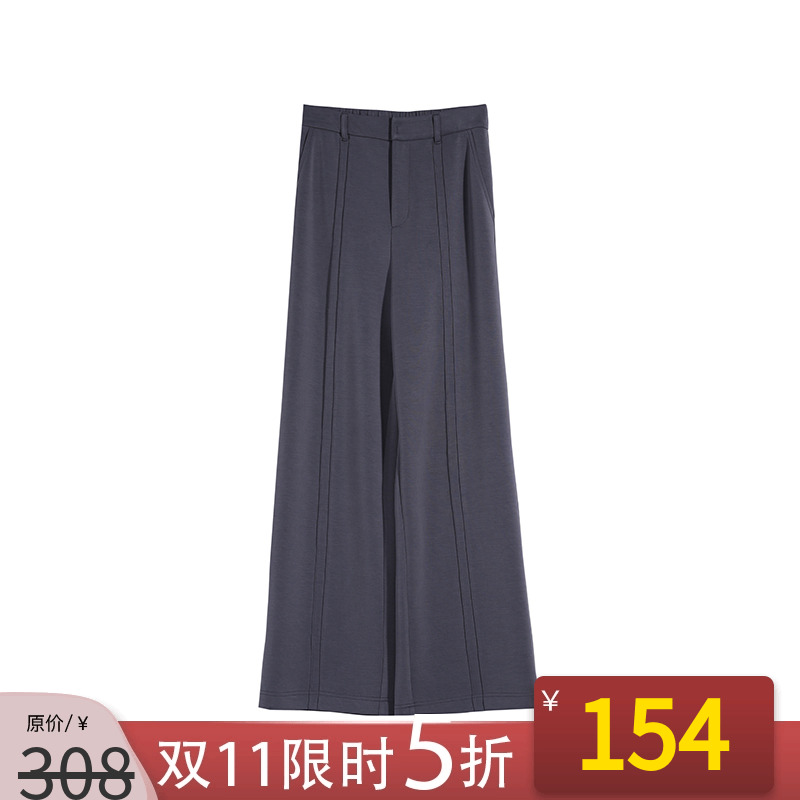 休闲宽松直筒阔腿西装裤