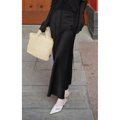 长裙显瘦高腰鱼尾修身 NANASTORE黑色半裙子女春季 2024新款 半身裙