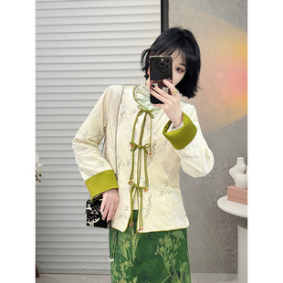 NANASTORE国风棉服女2024春季 宽松百搭短款 大衣长袖 圆领外套 新款