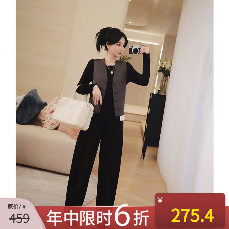 设计感学院风纯色西装