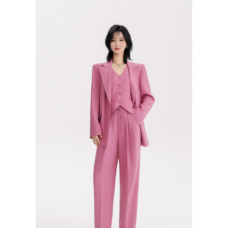 NANASTORE时尚套装女2024春季新款西装马夹裤子休闲早秋外套女装,女装/女士精品,时尚套装,淘宝优惠券,粉丝福利购,淘宝优惠卷