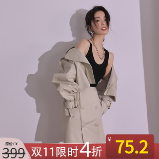 外套A字半身裙特 减龄短款 NANASTORE风衣配裙子女2024新款 休闲时尚