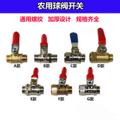 柱塞泵泵头开关止水阀门 农用喷雾器打药机2分接头高压管球阀开关