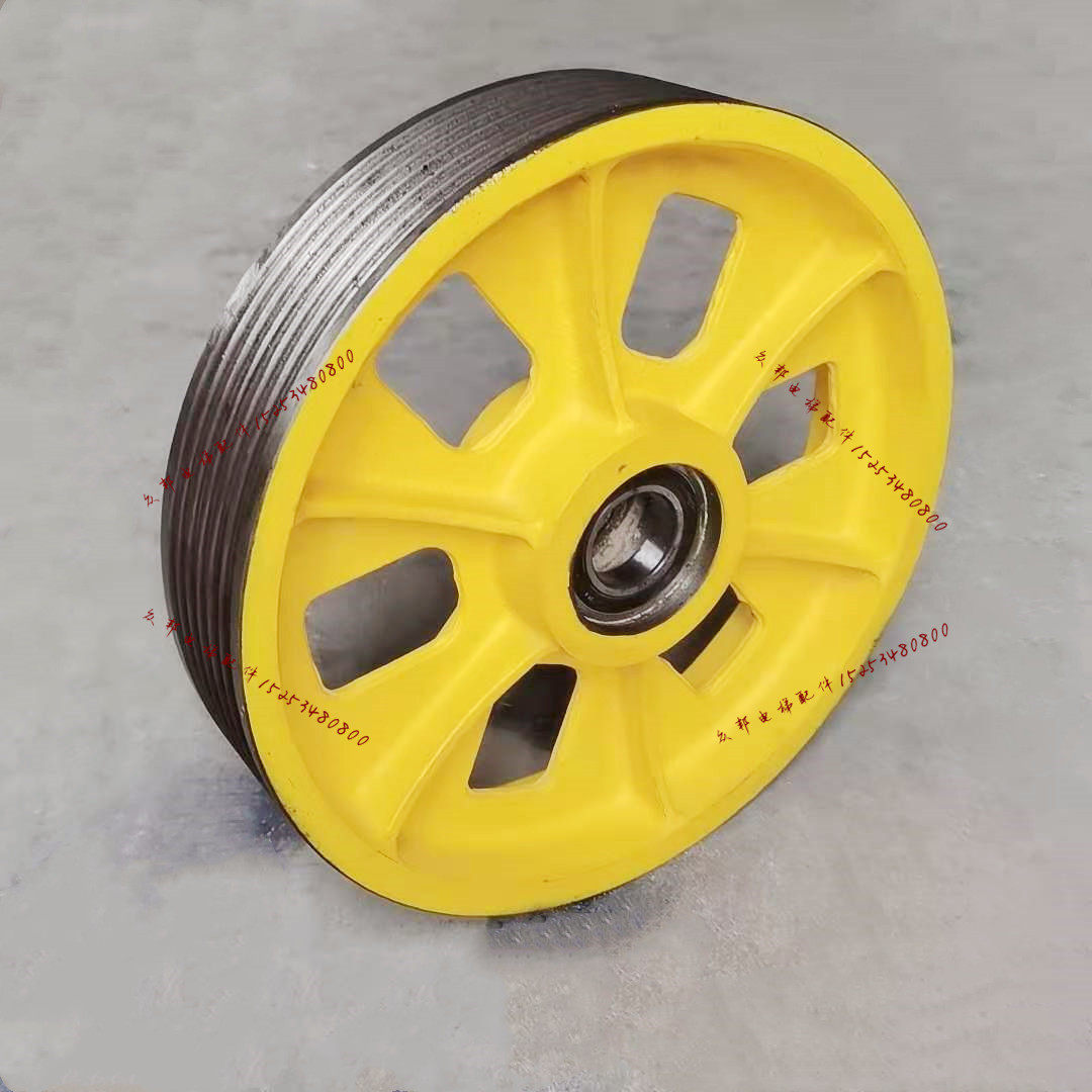 电梯导向轮轿顶轮对重反绳轮铸铁轮330/420*6*8适用通力 巨人通力