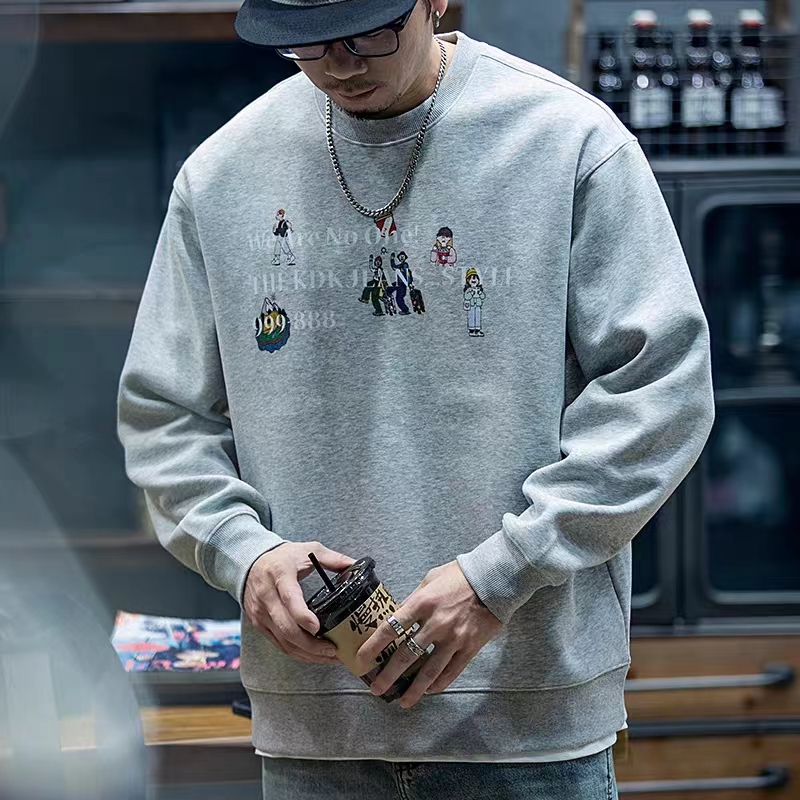 重磅桐夏沫大码圆领卫衣