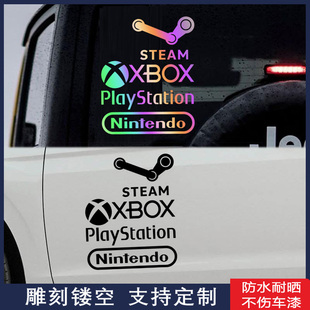 任天堂游戏steam车贴创意个性文字汽车电动车贴纸xbox车身装饰贴