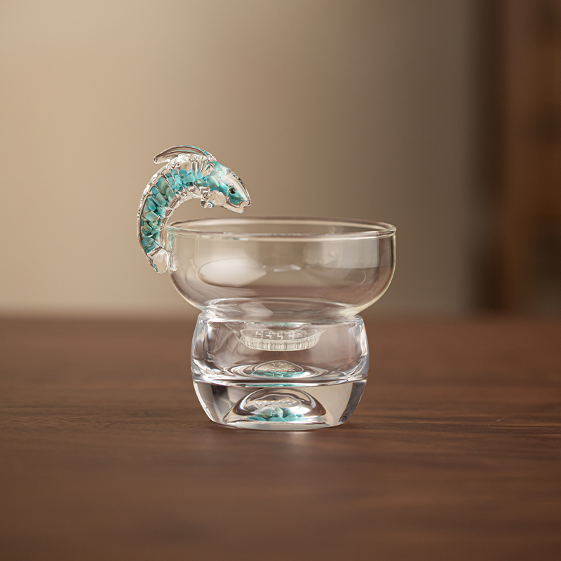 苏氏陶瓷绿松石玻璃茶漏过滤组