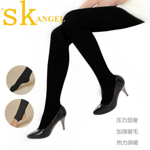 博弈sk女韩秋冬加厚保暖磨毛外穿显瘦腿压力高弹打底连裤踩脚袜子