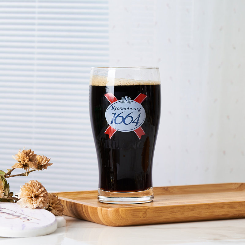 凯旋1664啤酒杯家用精酿啤酒杯商用酒吧玻璃杯子定制专用图案
