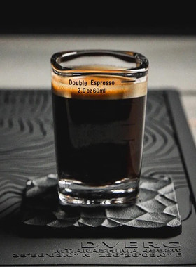 加厚玻璃咖啡杯子单品意式浓缩杯盎司杯刻度量杯60ml耐热杯小酒杯