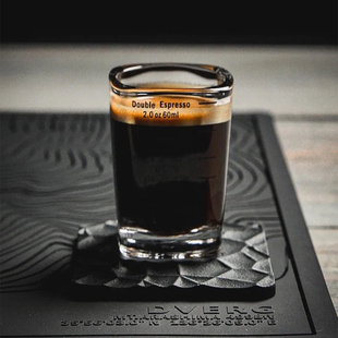 加厚玻璃咖啡杯子单品意式浓缩杯盎司杯刻度量杯60ml耐热杯小酒杯