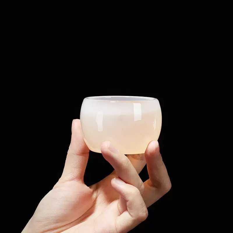 仿玉玻璃扳指茶杯小容量玻璃杯功夫茶茶杯玉杯轻奢复古送礼玻璃杯,餐饮具,茶杯,淘宝优惠券,粉丝福利购,淘宝优惠卷