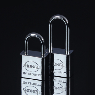 挂锁仿不锈钢家用防盗通开通用型三环户外仓库家居外装铁大门锁子