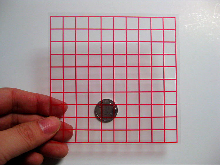 方格纸面积测量磁性底板