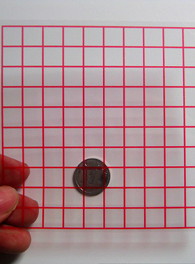 面积测量器1cm 透明小方格纸每格1厘米 小学数学估测面积学具教具