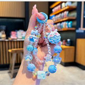 简约可爱大耳狗串珠钥匙挂件创意高颜值女孩手机挂链凯蒂猫钥匙扣