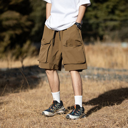 立体口袋设计工装短裤男装夏季新款日系户外潮牌宽松休闲五分裤子