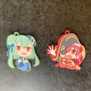 日单散货 HOLOLIVE 橡胶挂件 星街彗星兔田佩克拉船长白上吹雪