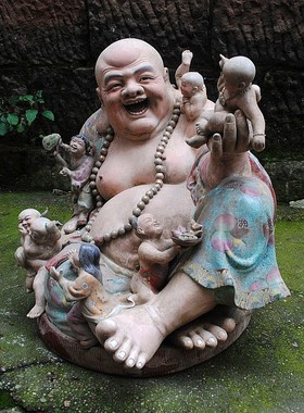 景德镇雕塑瓷厂货家居室内庭院桌面落地摆件十大瓷厂人物童子收藏
