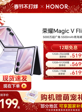 【官网】荣耀Magic V Flip2 小折叠屏5G手机 AI 2亿超清写真自拍/5500mAh青海湖电池官方旗舰店官方正品