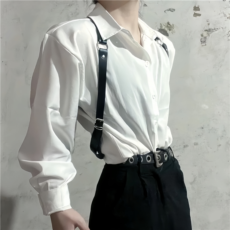 男生肩带体育生1S窄款腰带健身舞蹈运动胸带肌肉男0M可调束缚背带