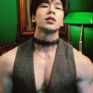 男女诱惑性感蕾丝项圈禁欲小道具乖小狗小受示爱项圈网红表演款潮