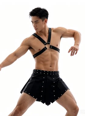 健身绑带舞台演出肌肉男士性感